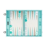 Backgammon en Cuir - Effet Galuchat - Format Large