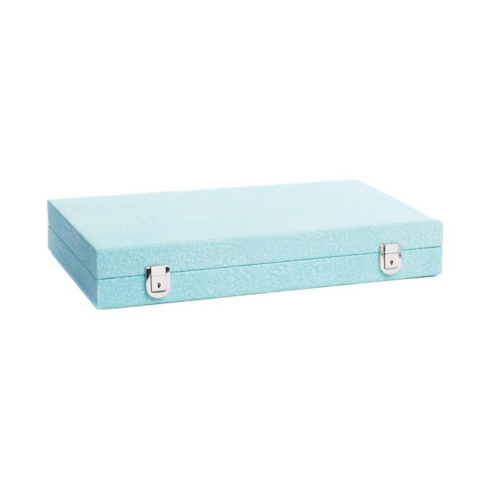Backgammon en Cuir - Effet Galuchat - Format Large