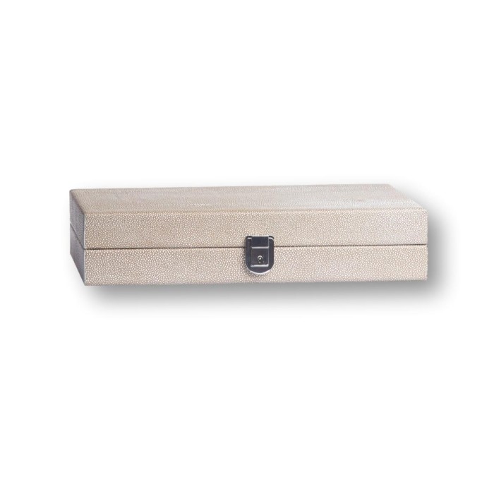 Backgammon en Cuir - Effet Galuchat - Format Medium