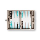 Backgammon en Cuir - Effet Galuchat - Format Medium