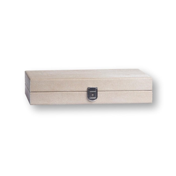 Backgammon en Cuir - Effet Galuchat - Format Medium