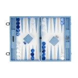Leder-Backgammon - Rochenhaut-Effekt - Mittlere Größe