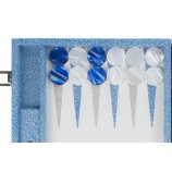 Backgammon en Cuir - Effet Galuchat - Format Medium