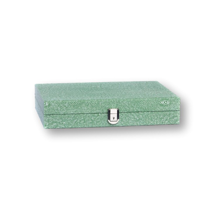 Backgammon en Cuir - Effet Galuchat - Format Medium