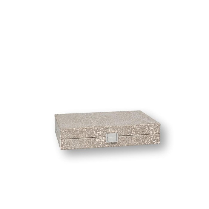 Backgammon en Cuir - Effet Galuchat - Format Small
