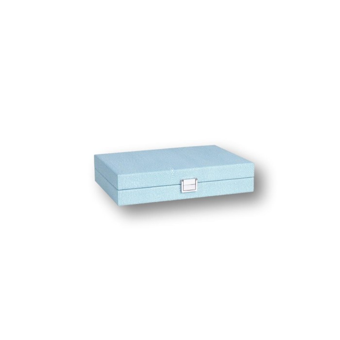 Backgammon en Cuir - Effet Galuchat - Format Small