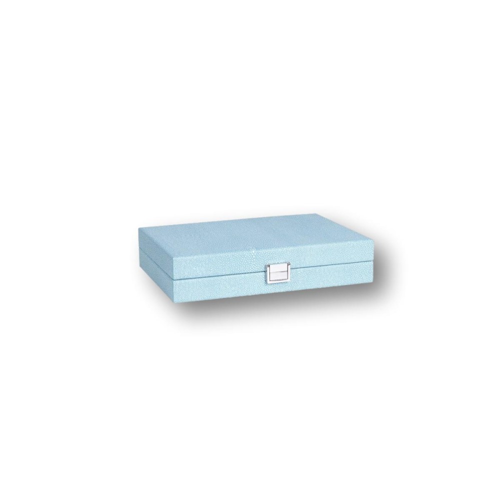 Backgammon en Cuir - Effet Galuchat - Format Small
