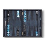 Backgammon en Cuir - Effet Patiné Galuchat - Format Médium