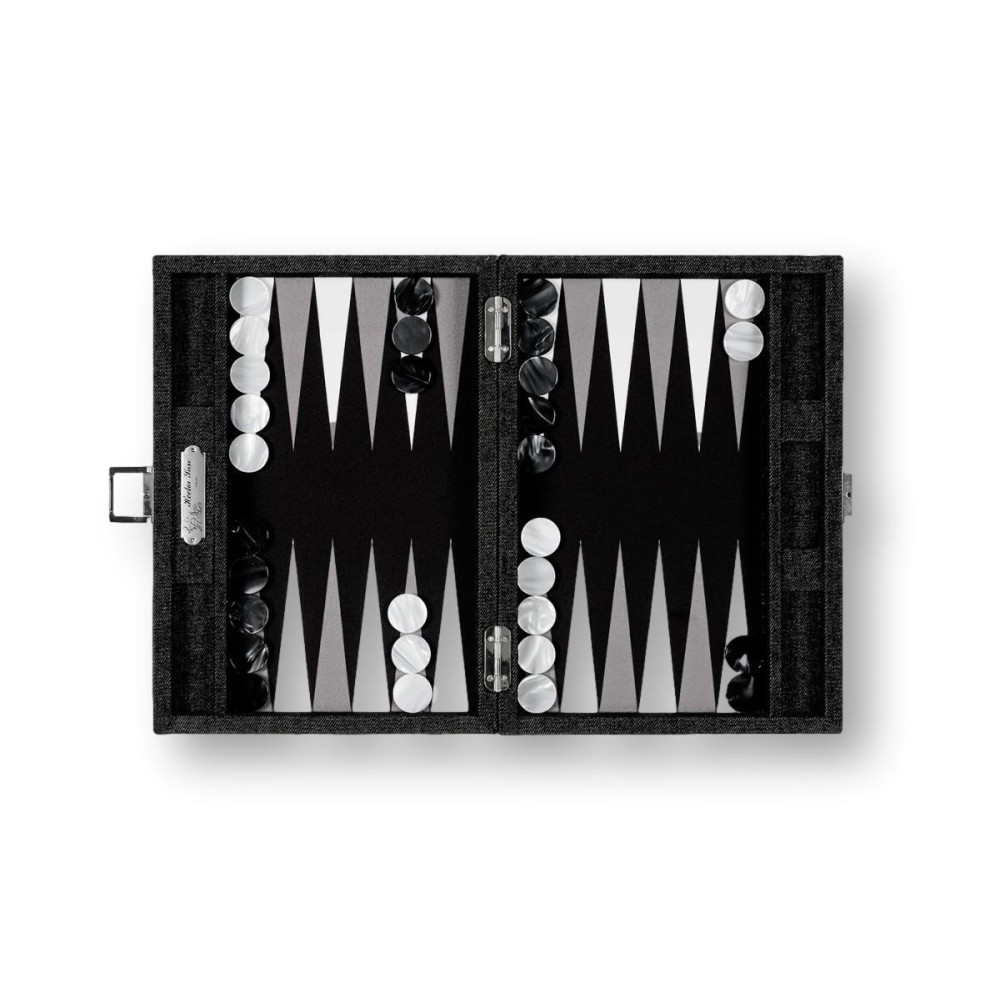 Backgammon en Toile - Façon Jeans - Format Small