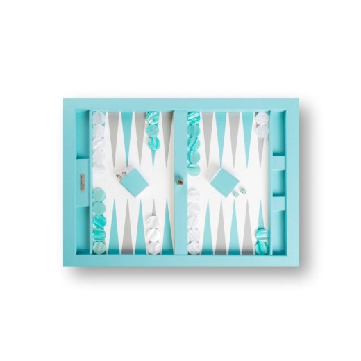 Plateau de Backgammon en Cuir - Effet Buffle