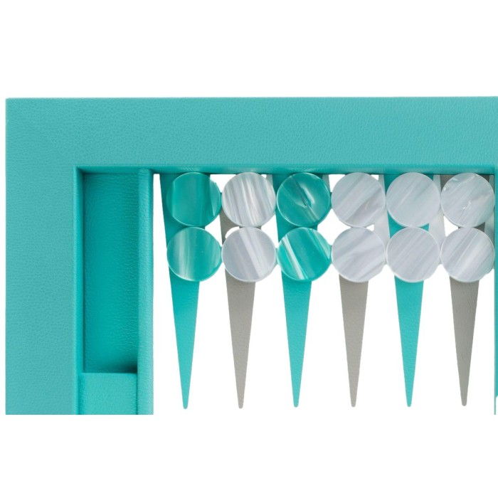 Plateau de Backgammon en Cuir - Effet Buffle