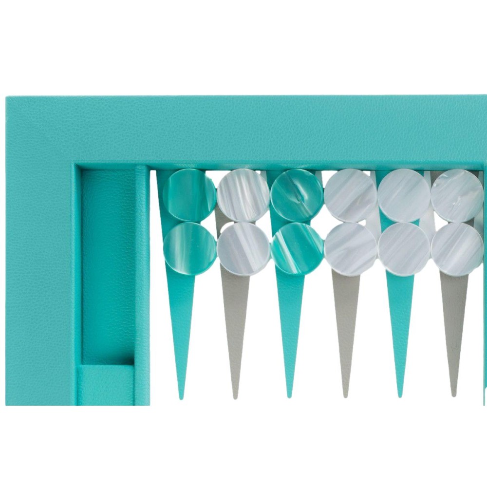 Plateau de Backgammon en Cuir - Effet Buffle