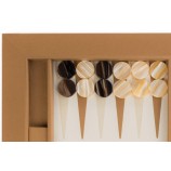 Plateau de Backgammon en Cuir - Effet Buffle