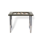 Table de Backgammon en Cuir - Effet Alligator - Pieds Métal en U