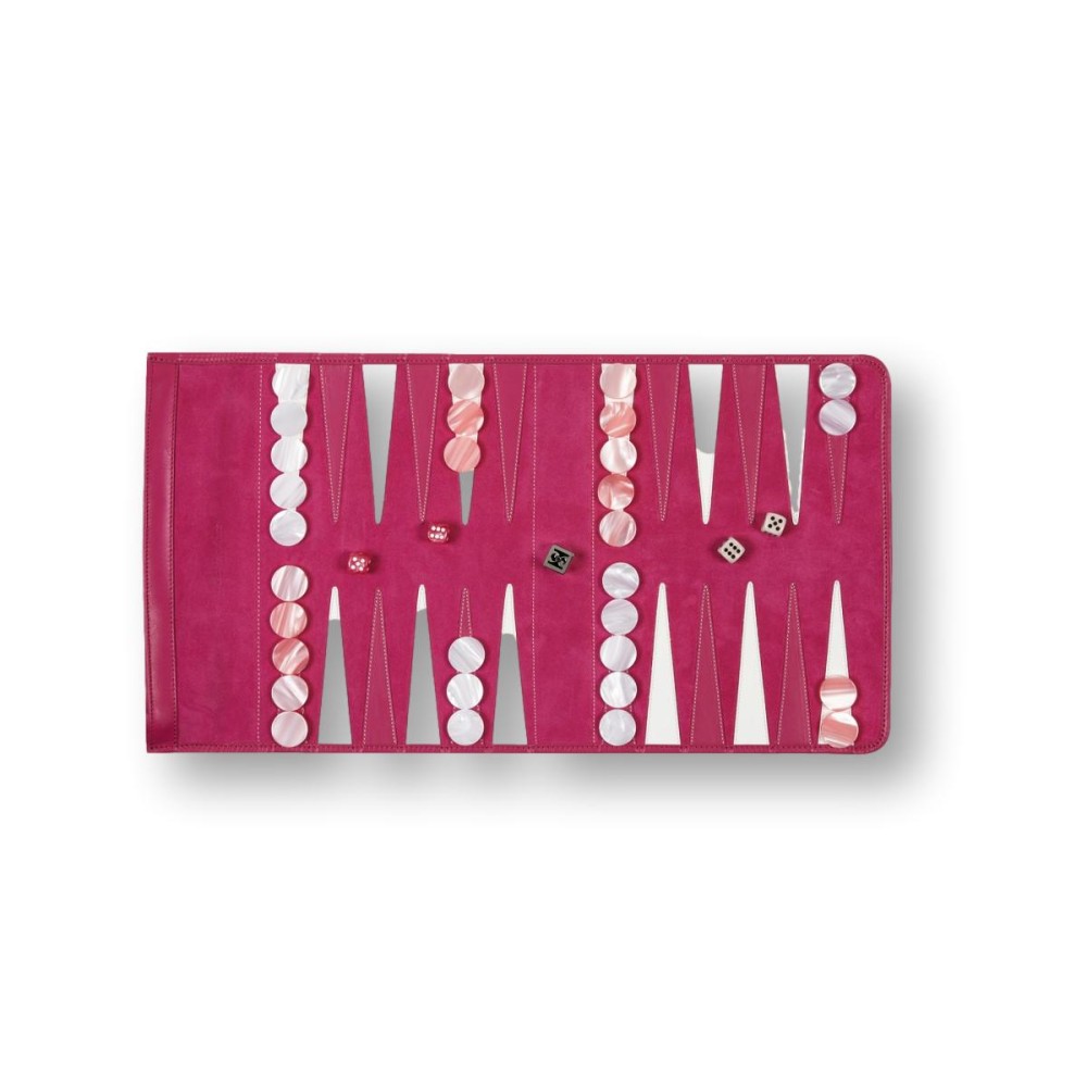 Backgammon de Voyage en Cuir de Velours