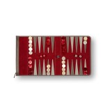 Backgammon de Voyage en Cuir de Velours Backgammon de Voyage en Cuir de Velours