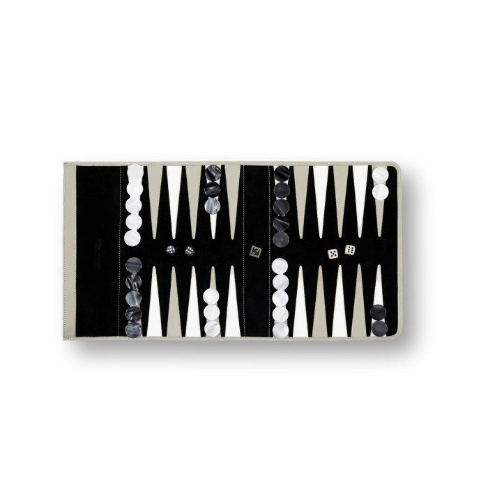 Backgammon de Voyage en Jeans Denim