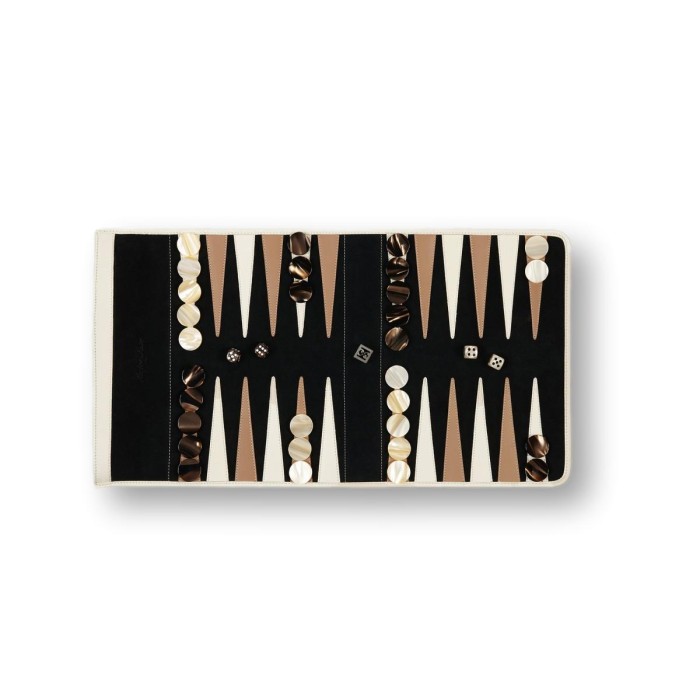 Backgammon de Voyage en Jeans Denim