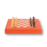 Coffret d'échecs - Cuir - Effet Alligator - 35cm