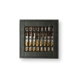 Coffret d'échecs - Cuir - Effet Alligator - 35cm