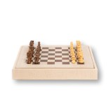 Coffret d'échecs - Cuir - Effet Alligator - 35cm