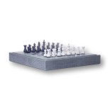 Coffret d'échecs - Cuir - Effet Alligator - 35cm