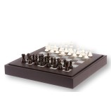 Coffret d'échecs - Cuir - Effet de Buffle - 35cm