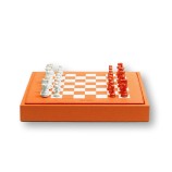 Coffret d'échecs - Cuir - Effet de Buffle - 35cm