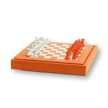 Coffret d'échecs - Cuir - Effet de Buffle - 35cm