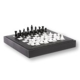 Coffret d'échecs - Cuir - Effet de Buffle - 35cm