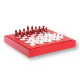 Coffret d'échecs - Cuir - Effet de Buffle - 35cm