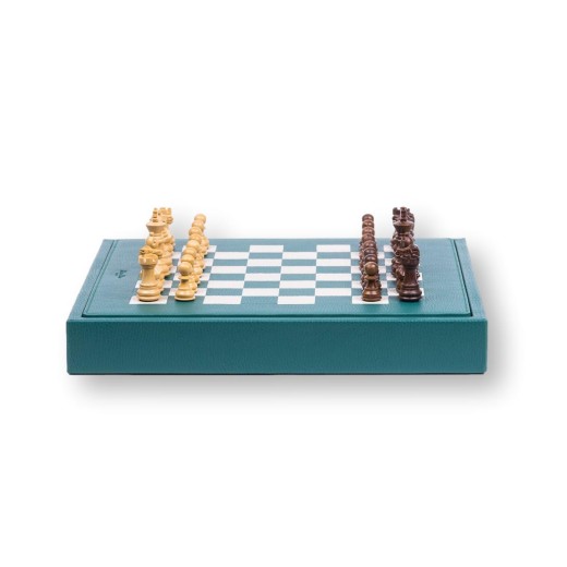 Coffret d'échecs - Cuir - Effet de Buffle - 35cm