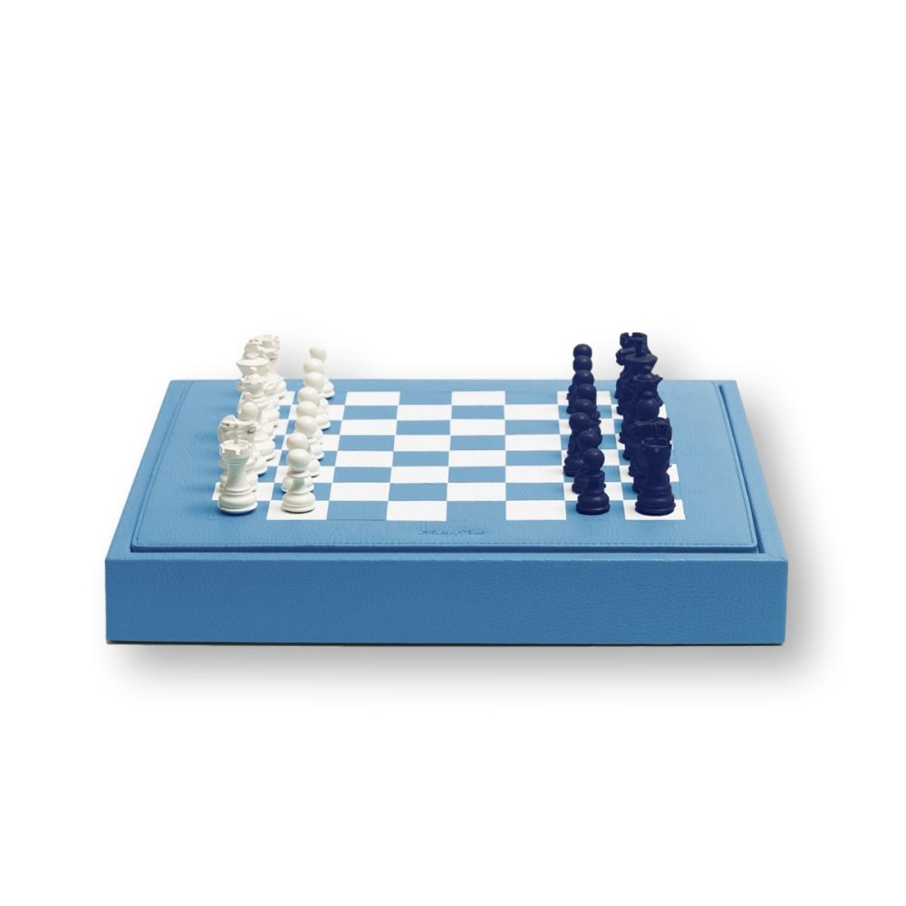 Coffret d'échecs - Cuir - Effet de Buffle - 35cm