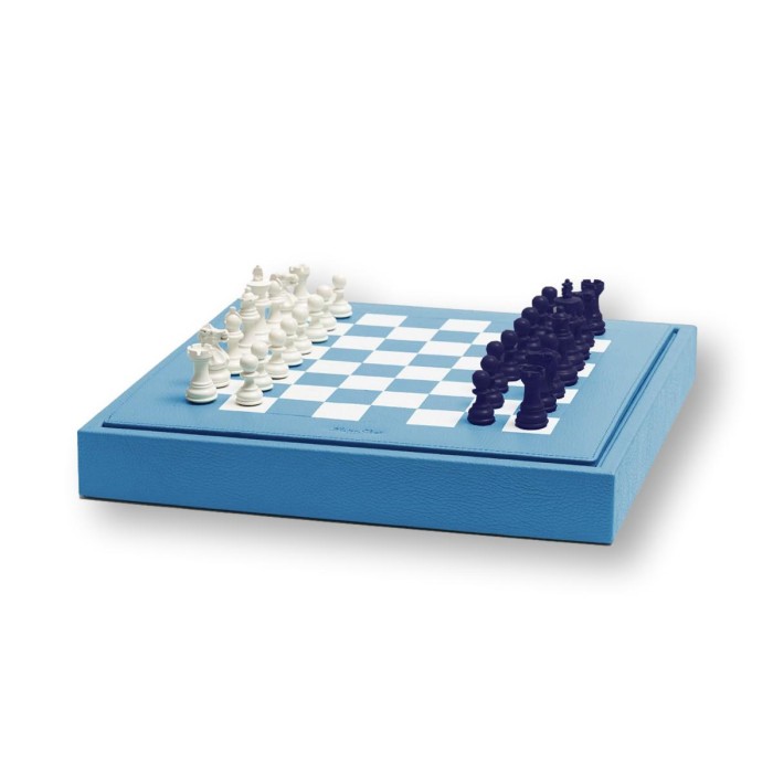 Coffret d'échecs - Cuir - Effet de Buffle - 35cm