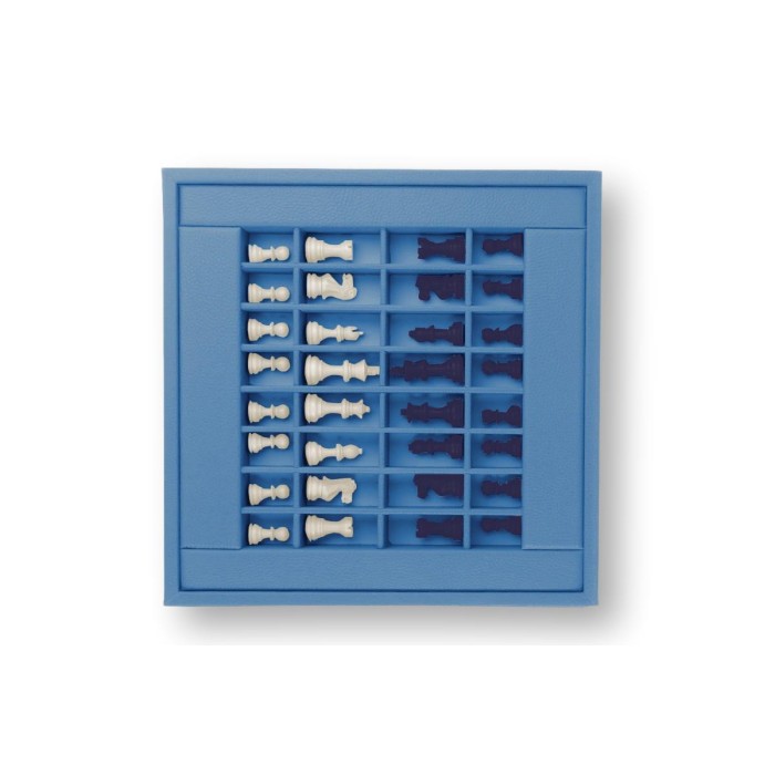 Coffret d'échecs - Cuir - Effet de Buffle - 35cm