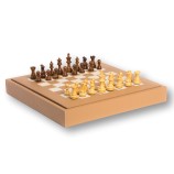 Coffret d'échecs - Cuir - Effet de Buffle - 35cm