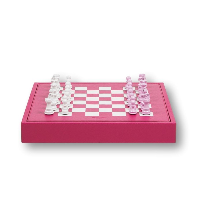Coffret d'échecs - Cuir - Effet de Buffle - 35cm