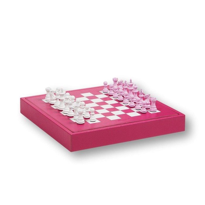 Coffret d'échecs - Cuir - Effet de Buffle - 35cm