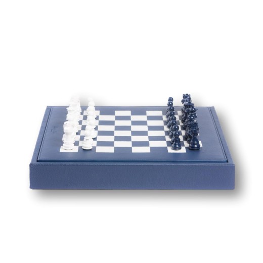 Coffret d'échecs - Cuir - Effet de Buffle - 35cm
