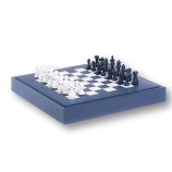 Coffret d'échecs - Cuir - Effet de Buffle - 35cm