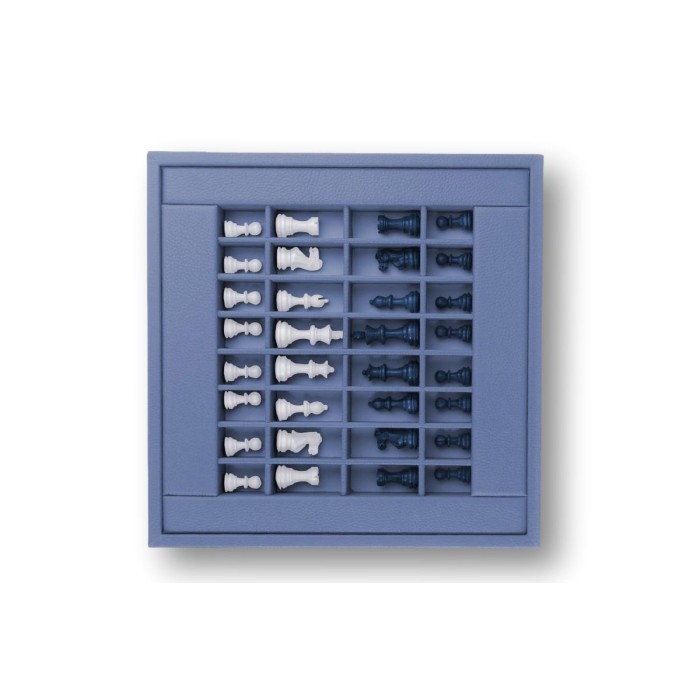 Coffret d'échecs - Cuir - Effet de Buffle - 35cm