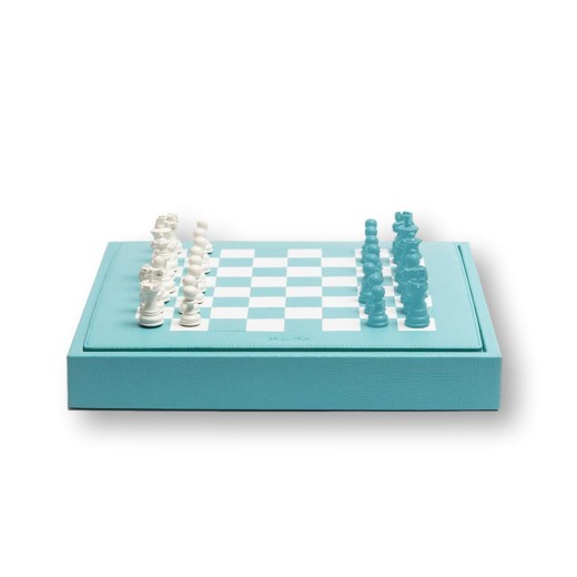 Coffret d'échecs - Cuir - Effet de Buffle - 35cm