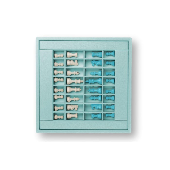 Coffret d'échecs - Cuir - Effet de Buffle - 35cm