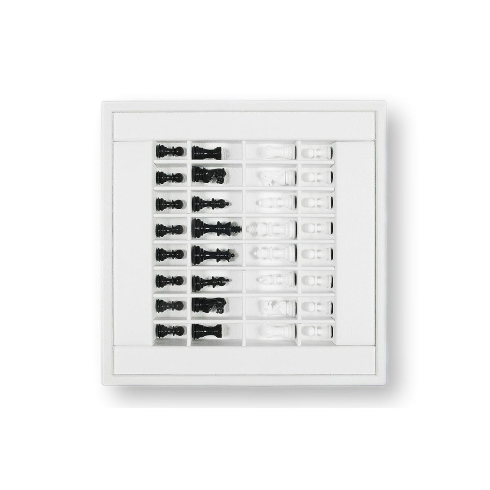 Coffret d'échecs - Cuir - Effet de Buffle - 35cm