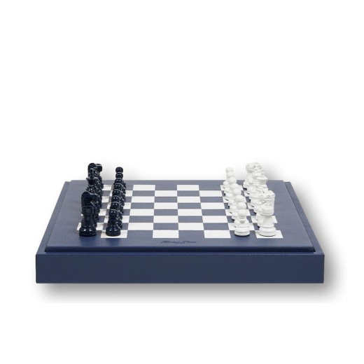 Coffret d'échecs - Cuir - Effet de Buffle - 45cm