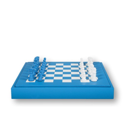 Coffret d'échecs - Cuir - Effet de Buffle - 45cm