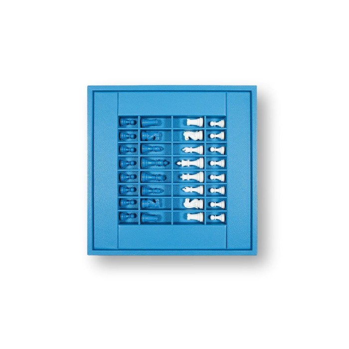 Coffret d'échecs - Cuir - Effet de Buffle - 45cm