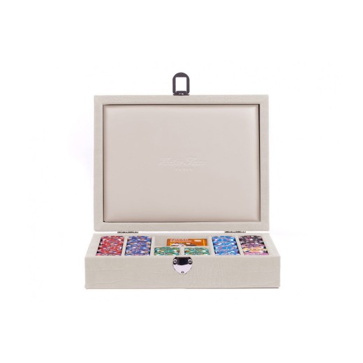 Coffret Poker - 240 jetons - Cuir - Effet Alligator