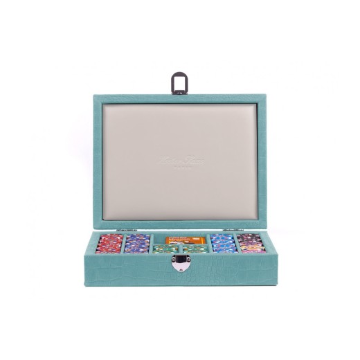 Coffret Poker - 240 jetons - Cuir - Effet Alligator