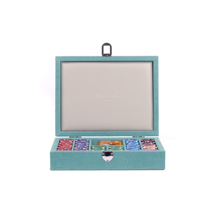 Coffret Poker - 240 jetons - Cuir - Effet Alligator